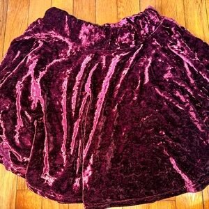 Velvet Burgundy Skirt